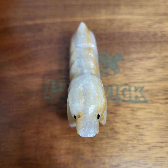 Vintage Carved Stone Onyx Marble Spaniel Dog Figurine - Picture 6 of 10